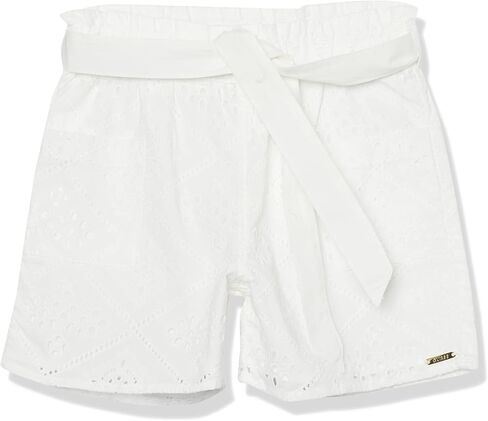 GUESS Girls' Embroidered Eyelet Paper Bag Waist Shorts in Kuwait