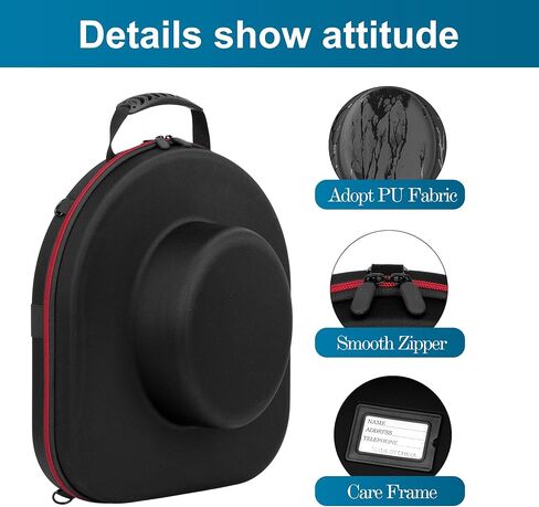Qriocioa Cowboy Hats Proof Box for Travel - Crush Proof Cowboy Hat Case Box Carrier Case Protects up to 2 Cowboy Hats for Stetson with ID Slot, Carrying Handle, Adjustable Carry Strap - Large in Kuwait
