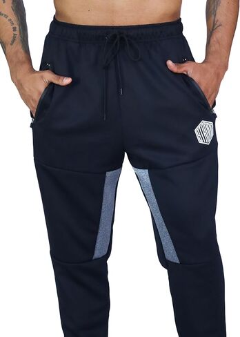 سراويل رياضية للرجال مع جيوب بسحاب، سراويل رياضية للركض للرجال لكرة القدم والجري والتمرين in Kuwait