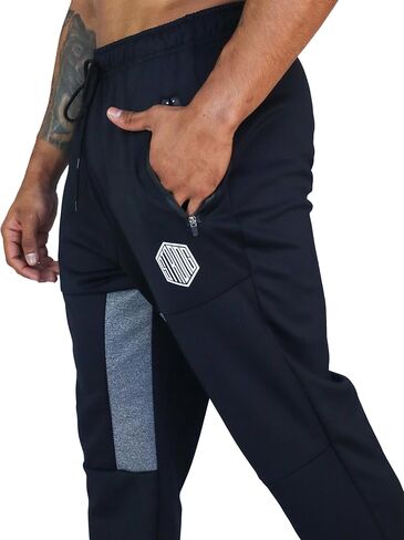 سراويل رياضية للرجال مع جيوب بسحاب، سراويل رياضية للركض للرجال لكرة القدم والجري والتمرين in Kuwait