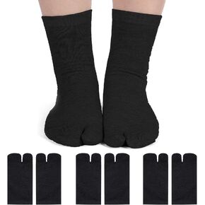 Geyoga 6 Pairs Flip Flop Unisex Socks Tabi Split Toe Socks Toe Socks for Men Boys Women