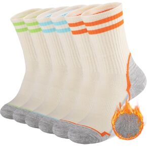 جوارب نسائية من COOPLUS مصنوعة من صوف ميرينو للمشي لمسافات طويلة في الهواء الطلق دافئة وشتوية سميكة ووسادة ماصة للرطوبة (3 أزواج) in Kuwait