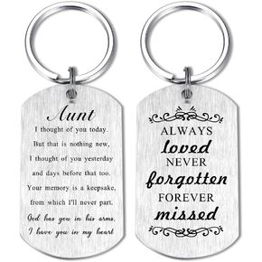 Alotozo Memorial Gifts - Sympathy Gift Keychain for Women Men Kids - God Has You in His Arms I Have You in My Heart