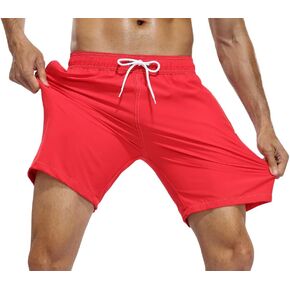 Nonwe Men's Swim Trunks Quick Dry Elastic Waist with Pockets Boardshorts