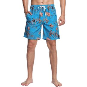 AXESEA Men's Swim Trunks Elastic Quick Dry Swim Shorts with Pockets Swimwear Bathing Suits No Mesh Lining Beach Shorts