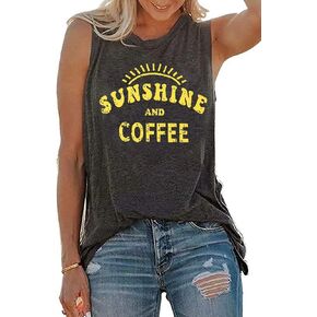 قمصان بدون أكمام صيفية كاجوال من Umsuhu Sunshine and Coffee للسيدات بدون أكمام برسومات بدون أكمام in Kuwait