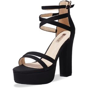 IDIFU IN5 Women's Platform Chunky High Heels | Block Heeled Sandals Sexy Fashion Open Toe Ankle Strap Strappy Wedding Bridal Party Bride Dance Women Dress Shoes in Kuwait