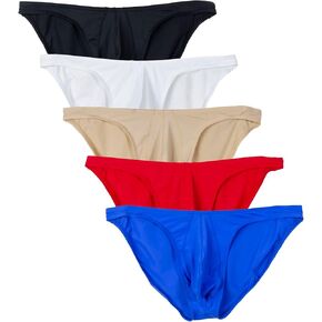 WINDAY Men's Briefs Ice Silk Triangle Bikini Briefs and Low Rise Underwear