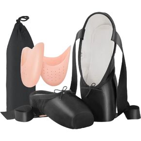 IJONDA Adult Ballet Pointe Shoes for Girls Women with Toe Pads and Mesh Bag in Kuwait