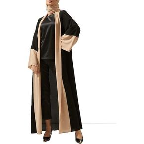 PolyJolly Embroidery Jalabiya Chiffon Abaya Dress for Women Dubai Sadui Muslim Eid Clothes with Headwrap in Kuwait