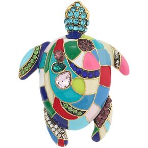 Colorful Sea Turtle Brooches For Women Men Fashion Rhinestone Animal Enamel Brooch Pin Jewelry Gift Accessories for Backpacks Set Badges Clothing Bags Jackets in Saudi Arabia