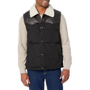 Levi's Men's Out West Mixed Media Puffer Vest