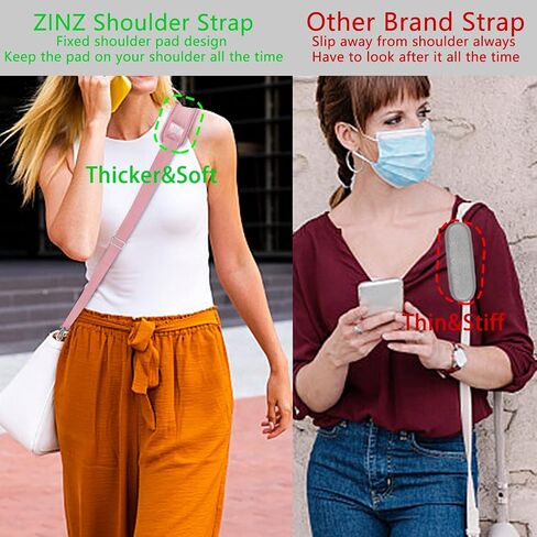 ZINZ 79 inch Shoulder Strap, Extra-thick Fixed Cushion Pad and Dual Clasps Universal Replacement Strap with Metal Swivel Hooks for Laptop Bags, Luggage Bags, Camera, Crossbody (200cm,Black) in Kuwait