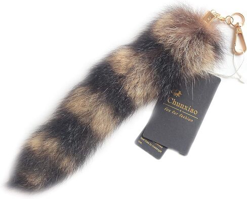 Chunxiao العشاء ضخمة ورقيقة مشمس الثعلب الذيل الفراء تأثيري لعبة ملحقات الحقائب اليدوية مفتاح سلسلة حلقة هوك شرابات in Kuwait