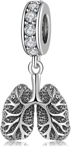 AIEGNOS Skull Charms for Bracelet 925 Sterling Silver Black Gold Anatomical Heart Lung Brains Charms Skull Skeleton Gothic Butterfly Charms for Bracelet Necklace for Mother Daughter Sister in Saudi Arabia