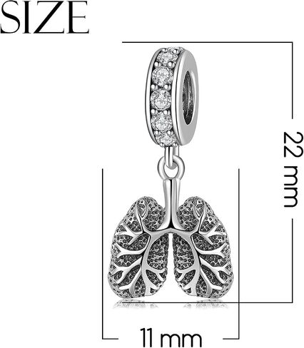 AIEGNOS Skull Charms for Bracelet 925 Sterling Silver Black Gold Anatomical Heart Lung Brains Charms Skull Skeleton Gothic Butterfly Charms for Bracelet Necklace for Mother Daughter Sister in Saudi Arabia