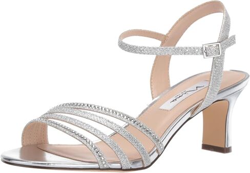 NINA Nelena - Women's Sparkling Dress Sandals with Crystal Embellishments Shoes - Elegant and Comfortable heeled Sandals for Women - Casual and Dress - Women Shoes in Saudi Arabia