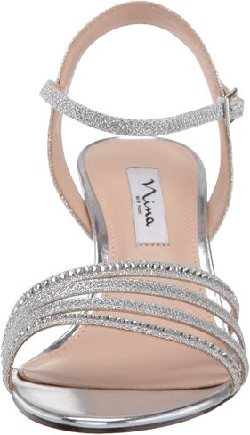 NINA Nelena - Women's Sparkling Dress Sandals with Crystal Embellishments Shoes - Elegant and Comfortable heeled Sandals for Women - Casual and Dress - Women Shoes in Saudi Arabia