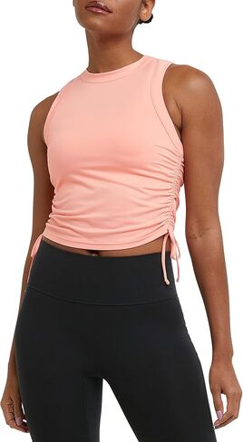 Champion Women's Tank Top, Soft Touch, Moisture-wicking, Ruched Tank Top With Drawstrings in Kuwait
