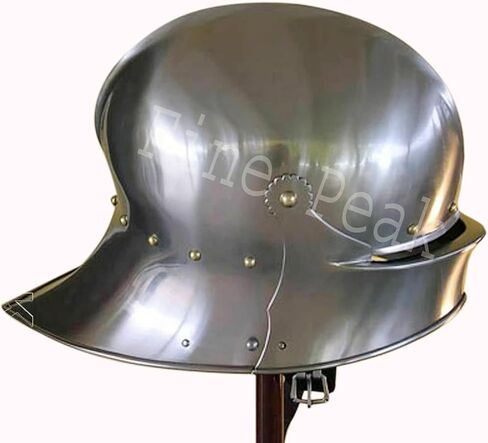 Fine Peak Medieval Knight Wearable German Sallet helmet Replica Sugar loaf 18GA SCA LARP helmet viking helmet knight helmet spartan helmet medieval armor cosplay helmet in Saudi Arabia