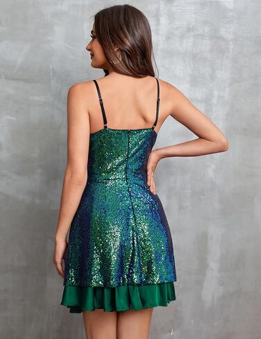 فساتين Zexxxy النسائية الترتر سباركلي بريق حفلة مثير فستان قصير كوكتيل مساء ليلة in Kuwait