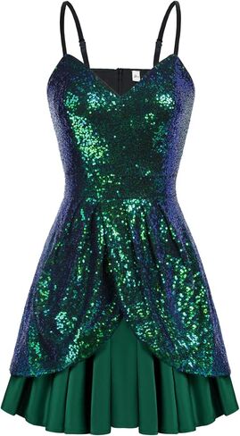 فساتين Zexxxy النسائية الترتر سباركلي بريق حفلة مثير فستان قصير كوكتيل مساء ليلة in Kuwait