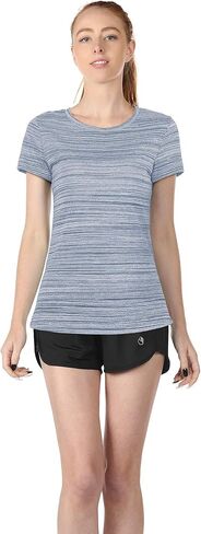 icyzone Workout Shirts for Women - Yoga Tops Gym Clothes Running Exercise Athletic T-Shirts for Women(Pack of 2) in Kuwait