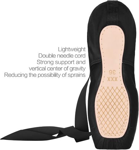 IJONDA Adult Ballet Pointe Shoes for Girls Women with Toe Pads and Mesh Bag in Kuwait