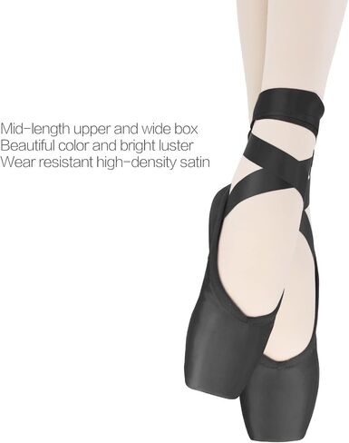IJONDA Adult Ballet Pointe Shoes for Girls Women with Toe Pads and Mesh Bag in Kuwait