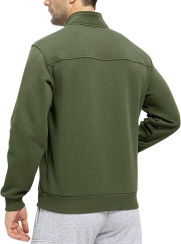 Rdruko Men's Fleece Pullover Quarter Zip Sweaters Half Zip Winter Pullovers Jackets Athletic Workout Coats With Pocket in Saudi Arabia