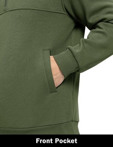 Rdruko Men's Fleece Pullover Quarter Zip Sweaters Half Zip Winter Pullovers Jackets Athletic Workout Coats With Pocket in Saudi Arabia