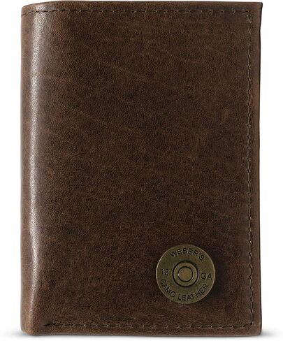 WEBER'S PREMIER LEATHER - سلسلة Dynasty - محفظة رجالية ثلاثية الطي - RFID من الجلد المحبب بالكامل in Kuwait