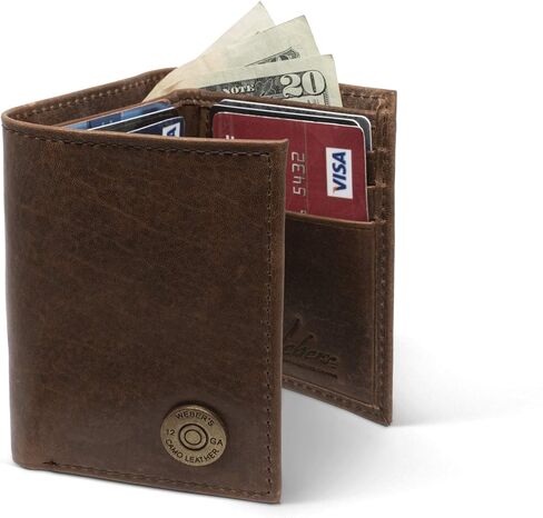 WEBER'S PREMIER LEATHER - سلسلة Dynasty - محفظة رجالية ثلاثية الطي - RFID من الجلد المحبب بالكامل in Kuwait