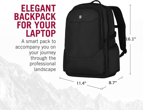 حقيبة ظهر للكمبيوتر المحمول من Victorinox Swiss Army Altmont Professional Essential باللون الأسود in Kuwait
