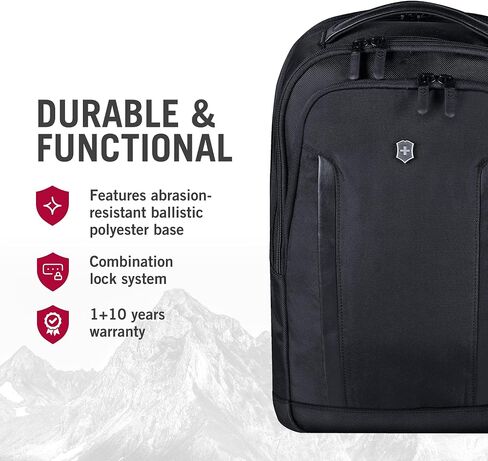 حقيبة ظهر للكمبيوتر المحمول من Victorinox Swiss Army Altmont Professional Essential باللون الأسود in Kuwait