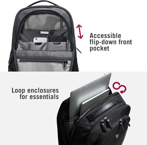 حقيبة ظهر للكمبيوتر المحمول من Victorinox Swiss Army Altmont Professional Essential باللون الأسود in Kuwait