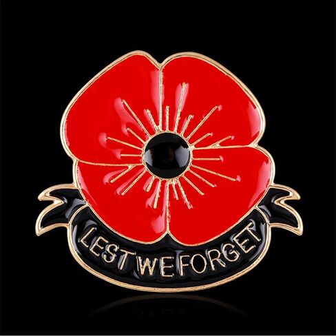 لئلا ننسى دبوس بروش الخشخاش، زهرة بروش، يوم الذكرى، يوم الذكرى in Kuwait