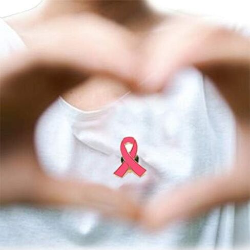 50 Pack Pink Ribbon Breast Cancer Awareness Lapel Pins Bulk for Women Survivor Gifts in Saudi Arabia