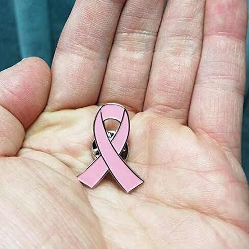50 Pack Pink Ribbon Breast Cancer Awareness Lapel Pins Bulk for Women Survivor Gifts in Saudi Arabia