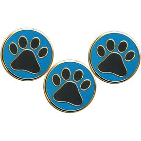 Novel Merk Paw Print or Dog Bone Animal Lover Lapel Pin, Hat Pin & Tie Tack Set with Clutch Back