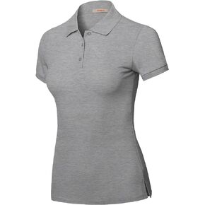 STARJJ Womens Slim Fit Golf Short Sleeve Breathable Pique Polo Shirt