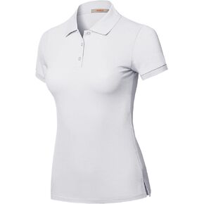 STARJJ Womens Slim Fit Golf Short Sleeve Breathable Pique Polo Shirt in Kuwait