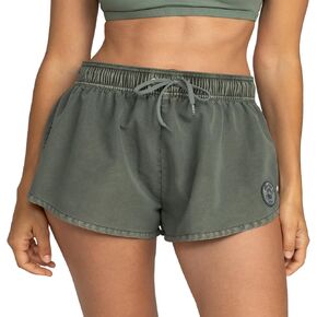 Roxy Women's Beach Casual Shorts – Loose Fitted, Elastic Waist Drawcord Swim Shorts, Quick-Dry Board Shorts