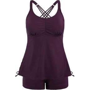 مايوه سباحة تانكيني للنساء من Mycoco مكون من قطعتين مع شورت قصير لباس سباحة رياضي in Kuwait