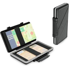 JJC RFID Blocking Credit Card Case,Hard Shell Business Card ID Wallet Case Holder - Holds up 6 Cards,Card Cases & Money Organizers,Slim Wallet for Men Women (Mesh Bag Lining) in Saudi Arabia