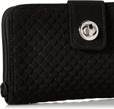 Vera Bradley Women's Microfiber Turnlock Wallet with RFID Protection in Kuwait