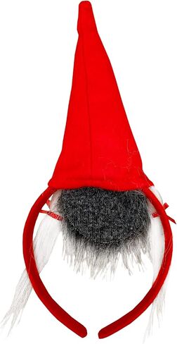 عصابة رأس Needzo Christmas Gnome مع قبعة، باللونين الأحمر والأبيض، ملحق لحفلات العطلات الاحتفالية، مقاس واحد يناسب الجميع in Saudi Arabia