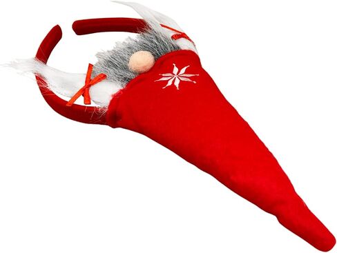 عصابة رأس Needzo Christmas Gnome مع قبعة، باللونين الأحمر والأبيض، ملحق لحفلات العطلات الاحتفالية، مقاس واحد يناسب الجميع in Saudi Arabia