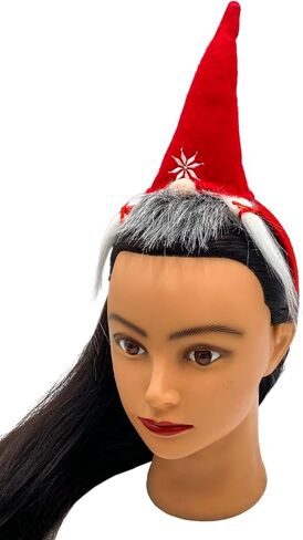 عصابة رأس Needzo Christmas Gnome مع قبعة، باللونين الأحمر والأبيض، ملحق لحفلات العطلات الاحتفالية، مقاس واحد يناسب الجميع in Saudi Arabia
