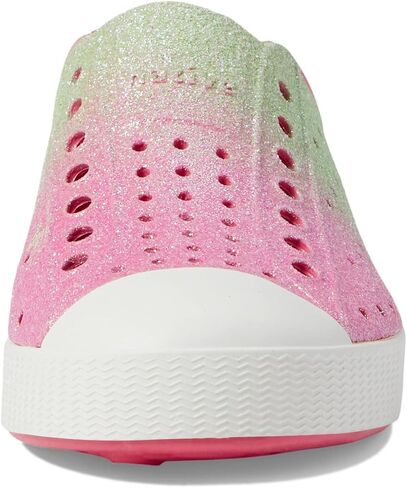Native Shoes Jefferson Bling (Little Kid/Big Kid) Celery Dazzle Bling/Shell White 1 Little Kid M in Saudi Arabia